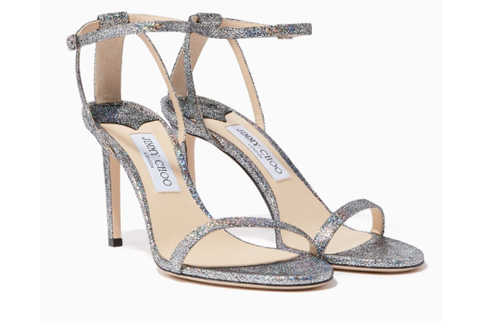 Jimmy Choo - Minny Hologram-Leather Stiletto Sandals